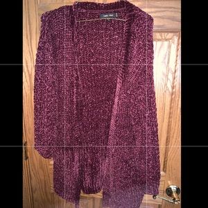 Long Knee Length Maroon Cardigan NWOT- Women S